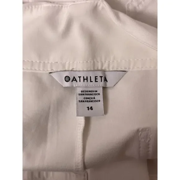 Athleta Pants 14 Womens Skyline High Rise Barrel White - Picture 6 of 8